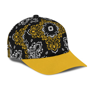 Classic Cap 3 Gold White on Black, Gold BIll