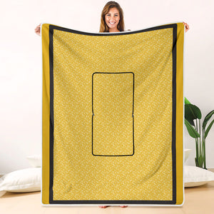 Pillow Blanket - Gold with Black