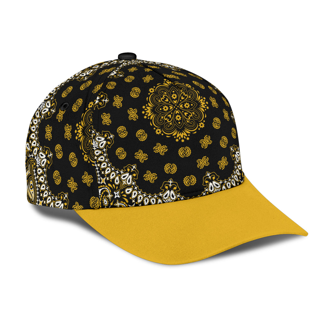 Classic Cap 2 - Black Gold with Gold Bill