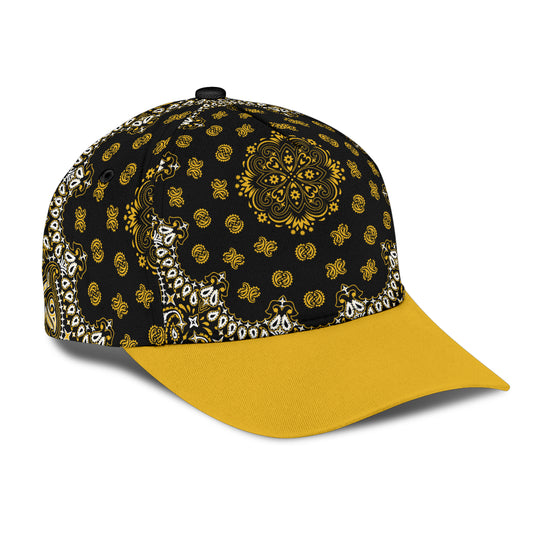 Classic Cap 2 - Black Gold with Gold Bill