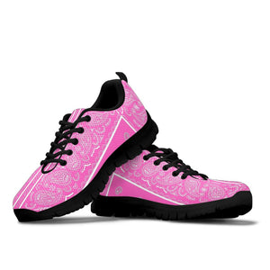 Low Top Sneaker - Bright Pink on Black