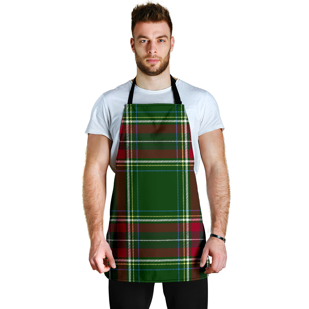 Christmas Apron- Mens Green and Red Plaid Style Apron