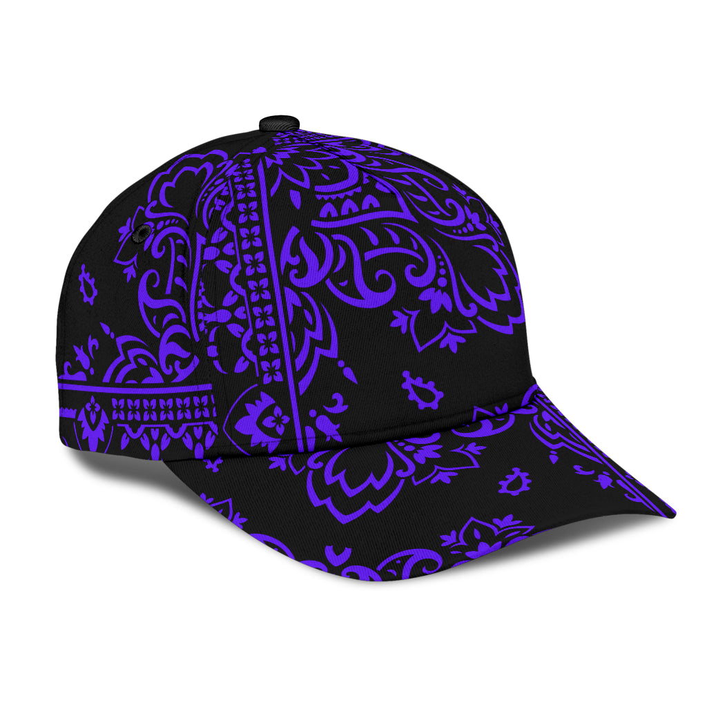 Classic Cap 3 Violet Black All Over Design