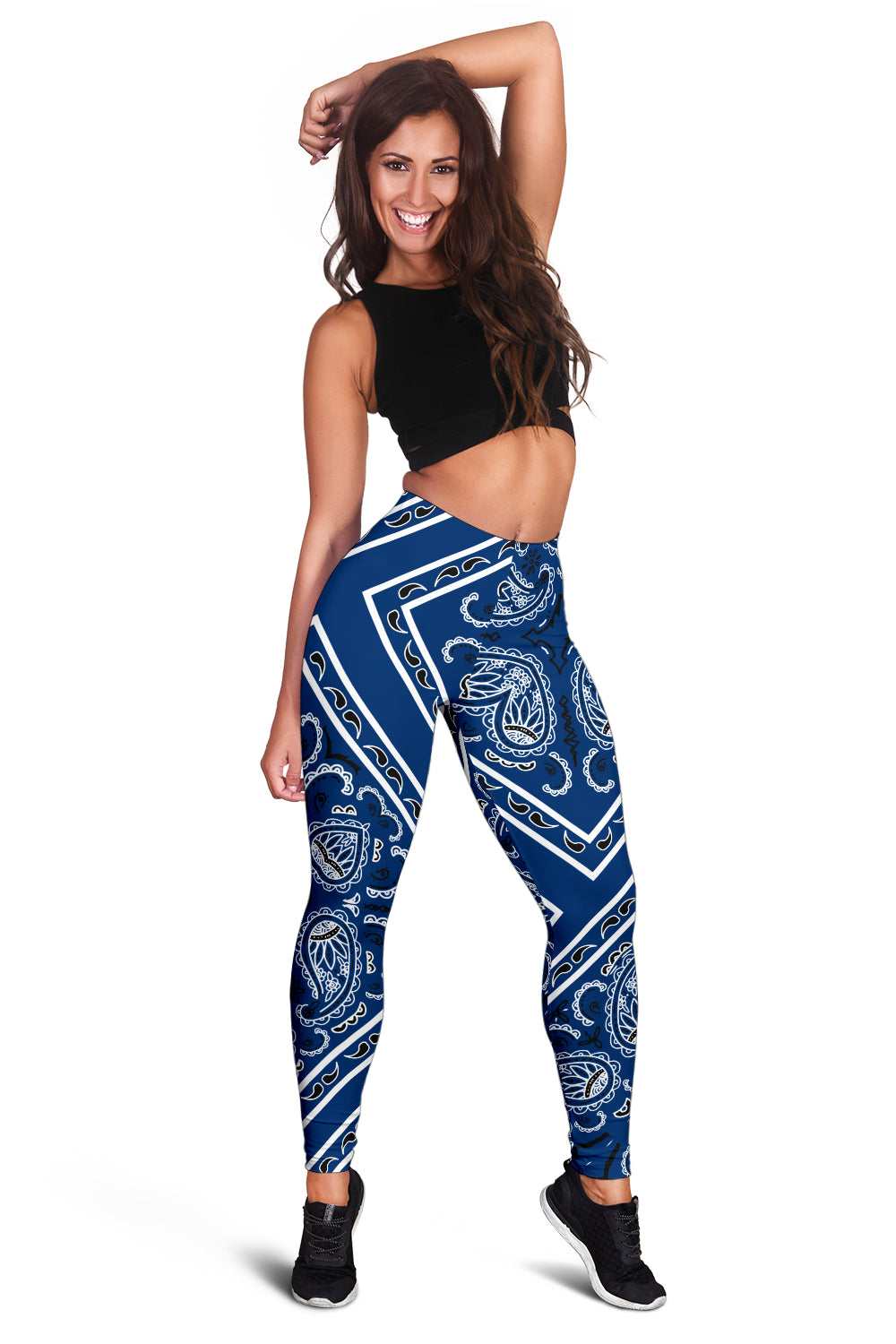 Women's Leggings - Navy Total Bandana