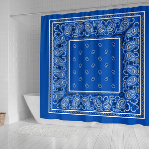 Shower Curtain - Classic Blue Original Bandana