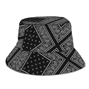 Black Bandana Bucket Hat