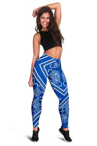 Women's Leggings - Cobalt Total Bandana