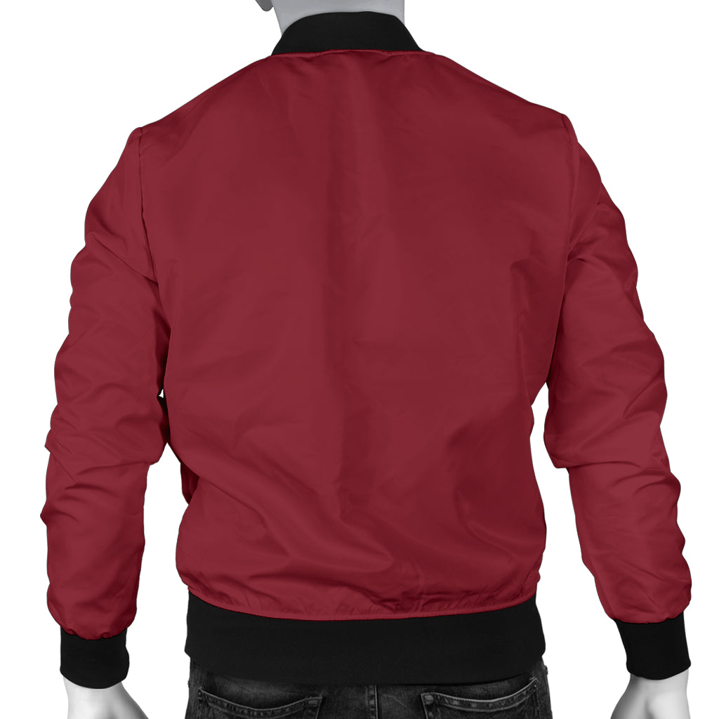 Men's Maroon X Bandana Bomber Jacket