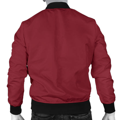 Men's Maroon X Bandana Bomber Jacket