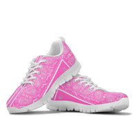 Low Top Sneaker - Bright Pink on White