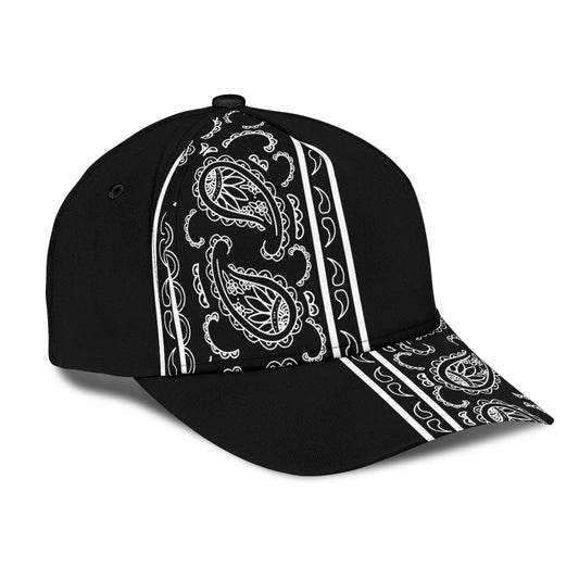 Classic Cap - Black Bandana Style