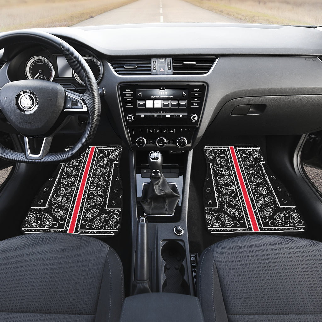 Dual Black OG Bandana Redline Car Mats