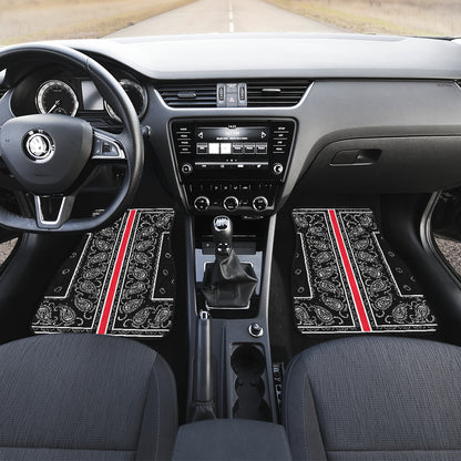 Dual Black OG Bandana Redline Car Mats