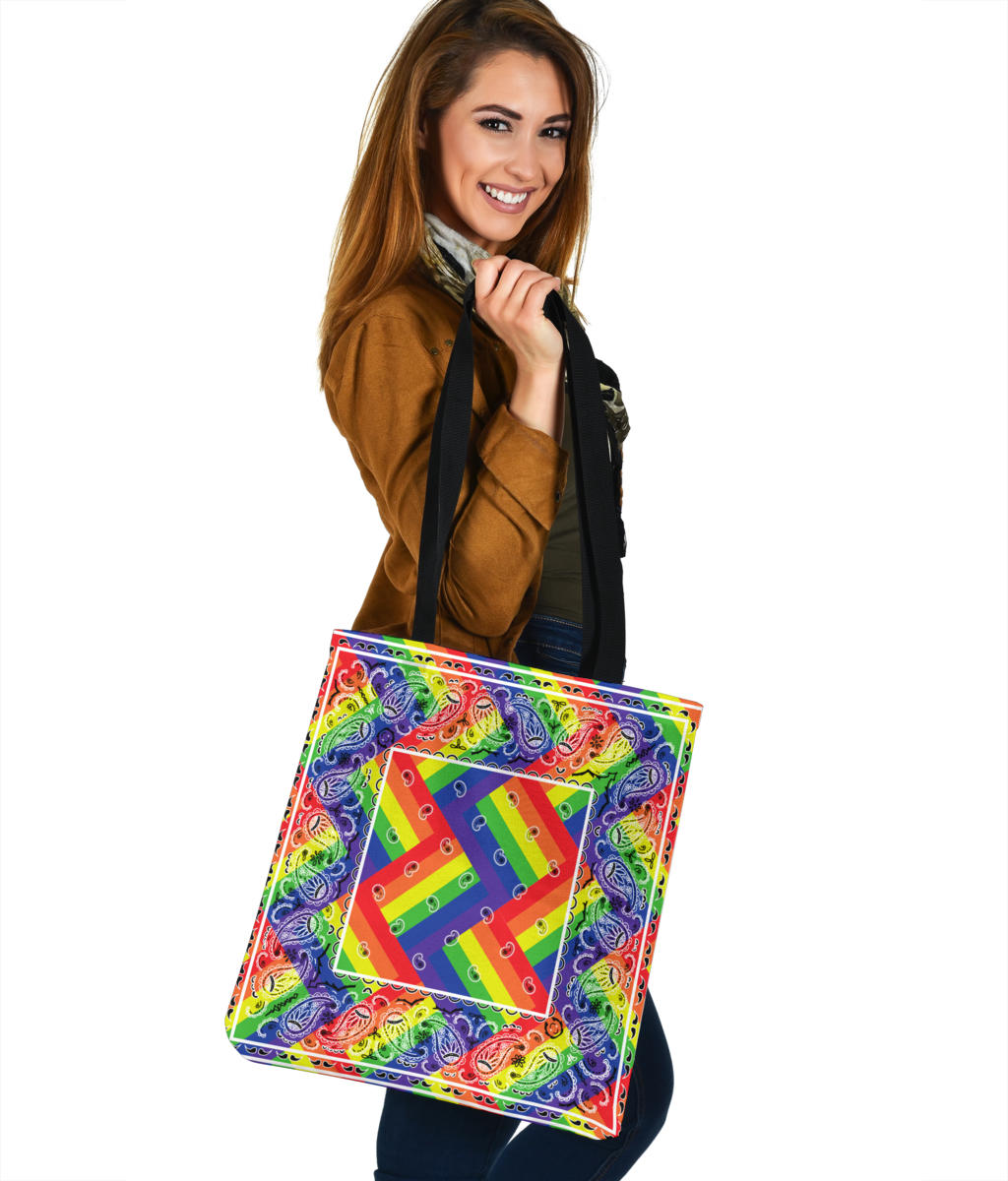 ZigZag Rainbow Bandana Tote Bag