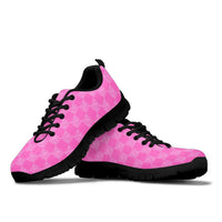 Low Top Sneaker - Pink CheckerBoard on Black