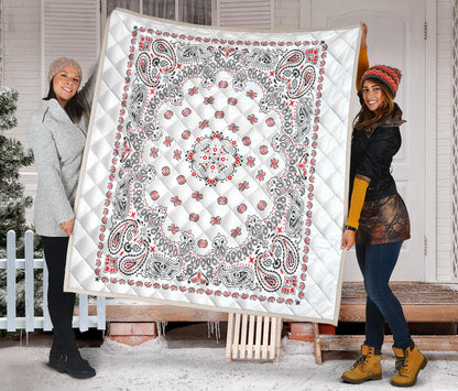 Quilt 2 - Red Black White Bandana Style