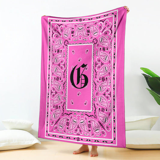 Pink Ultra Plush Bandana Blanket - G oe