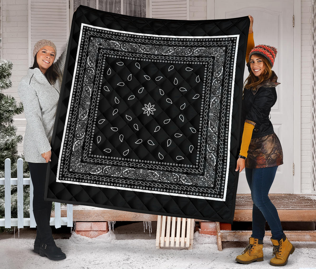 Quilt 4 Black White Bandana Quilt