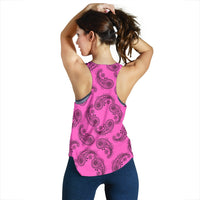 Women's Racerback Tank - Swirl Pink/Black