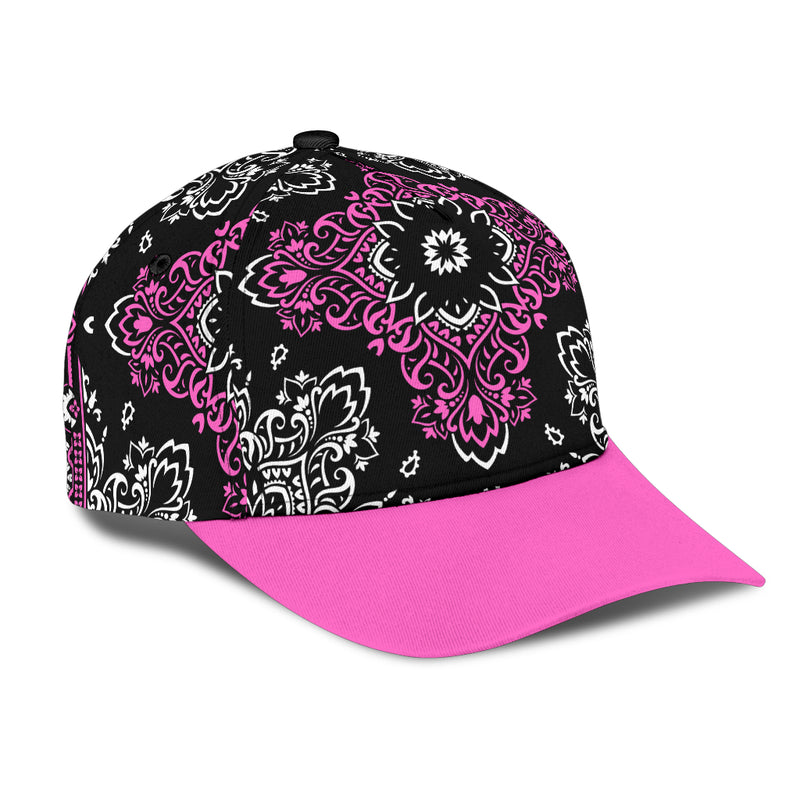 Classic Cap 3 Pink and White Bandana Pink Bill