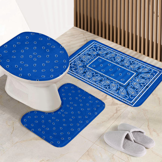 Bathroom Set - OG Blue Bandana 3 Pieces
