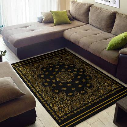 Area Rug 1 - Gold on Black