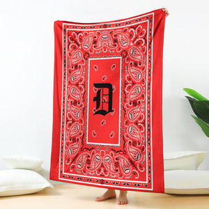 Red Ultra Plush Bandana Blanket - D oe