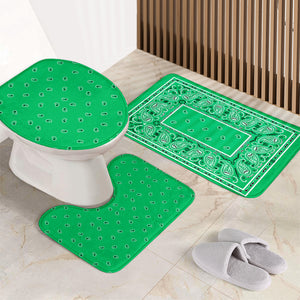 Bathroom Set - Green Bandana 3 Pieces