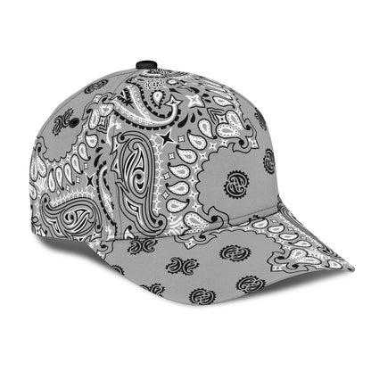 Classic Cap 2 - Black on Gray All Over Design