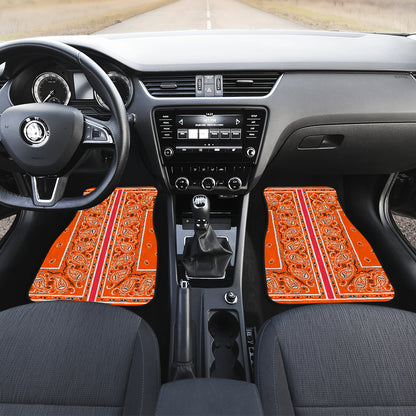Dual Traffic Cone Orange OG Bandana Redline Car Mats