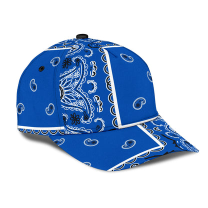Classic Cap - Cobalt Blue Bandana Style