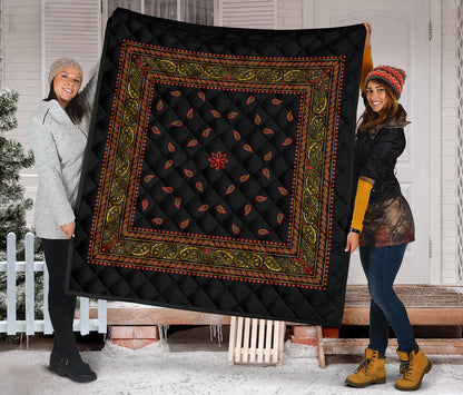 Quilt 4 Red Gold and Black Bandana Quilt