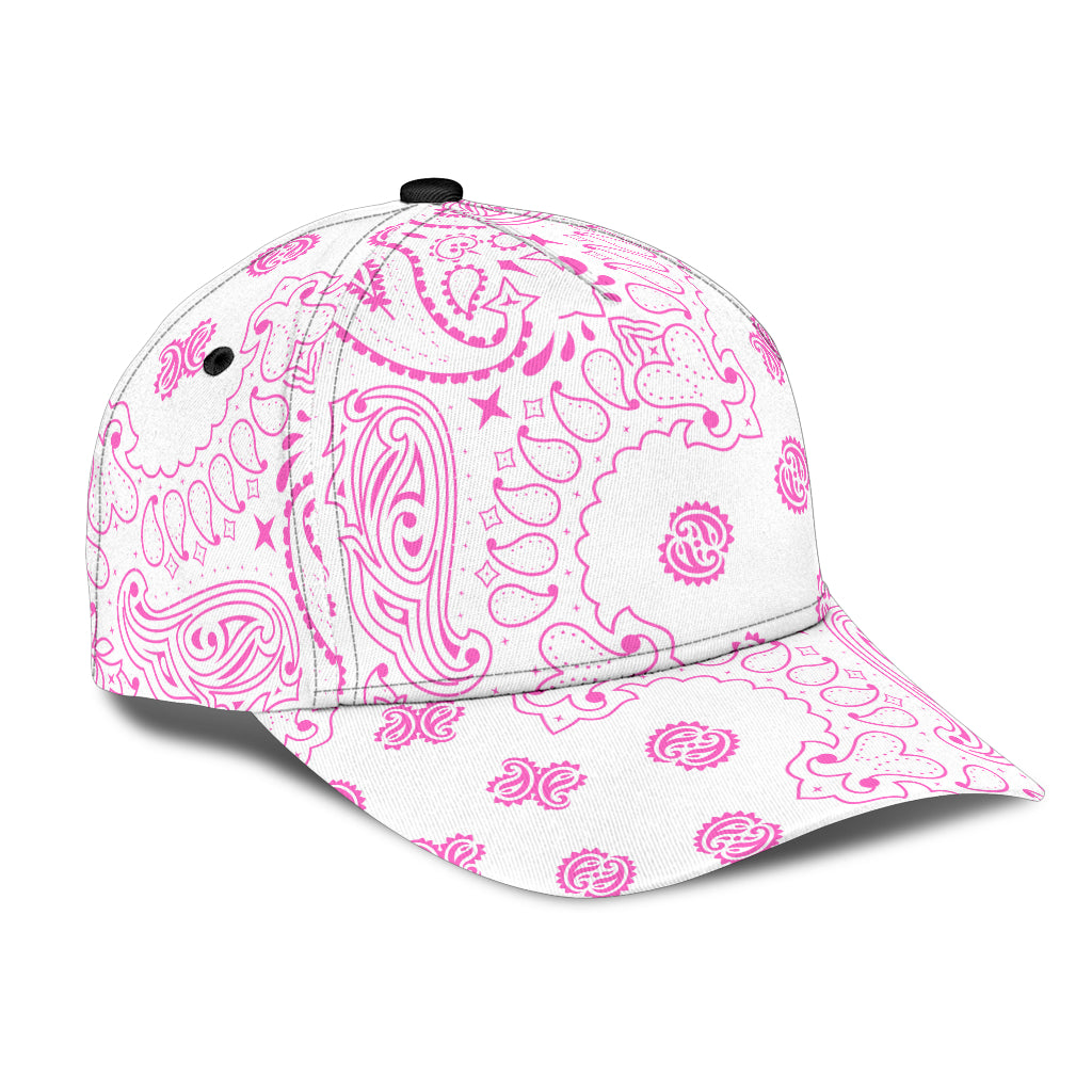 Classic Cap 2 - Pink on White All Over Design