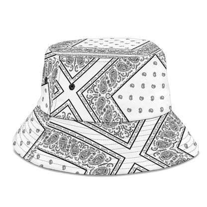 White Bandana Bucket Hat