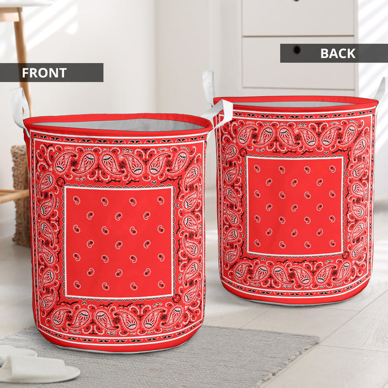 Laundry Hamper - Bright Red Original Bandana