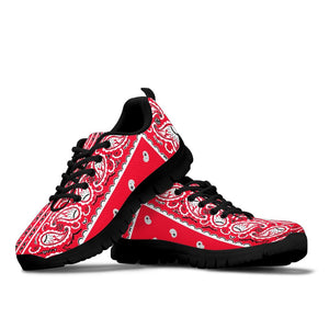 Low Top Sneaker - Red White Black Sole