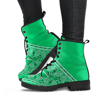 Flying V Leather Bandana Boot - Classic Green