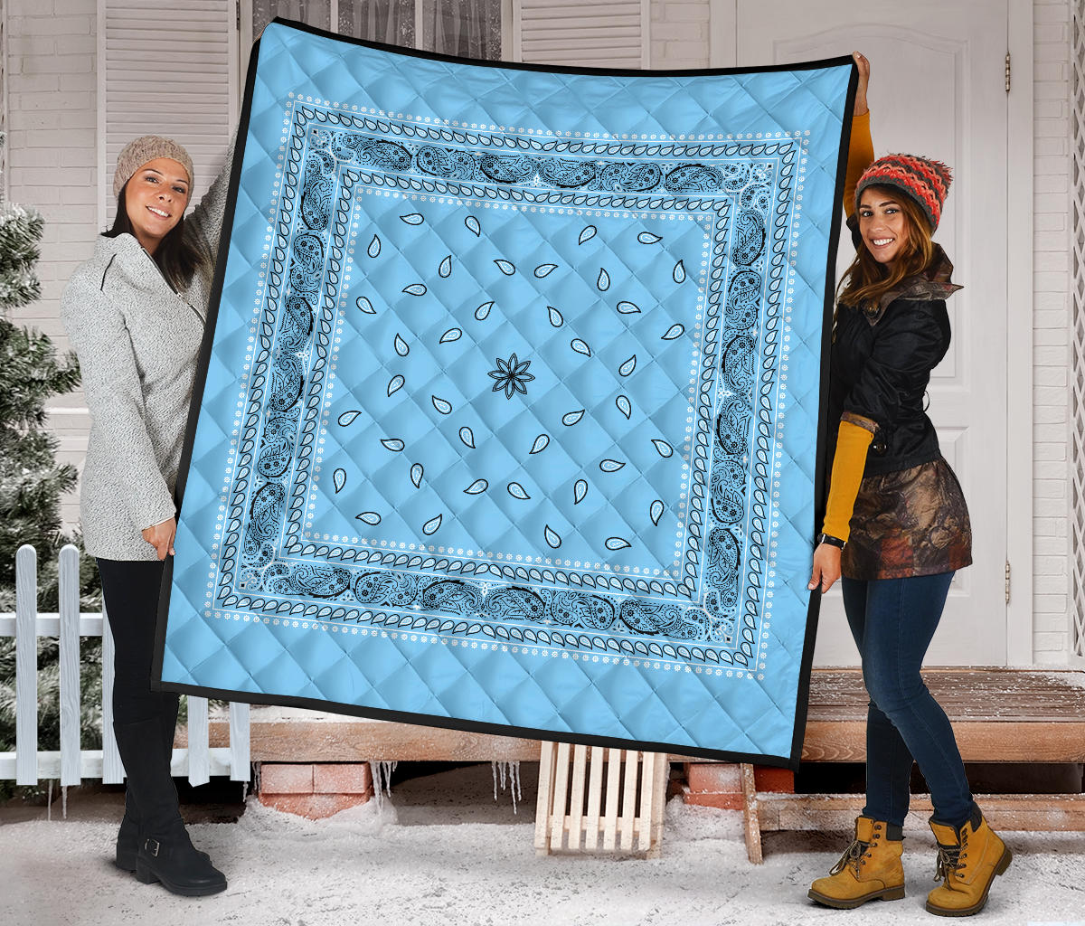 Quilt 4 - Lt Blue Bandana Quilt