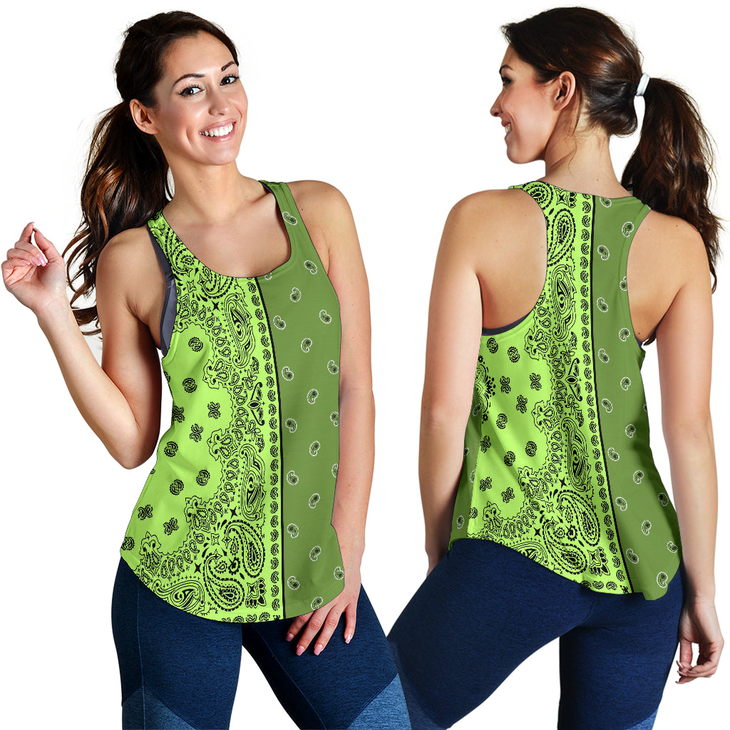 Women's Racerback Tank - Offset Greens