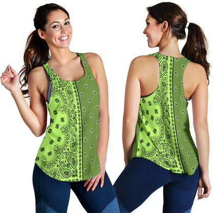 Women's Racerback Tank - Offset Greens