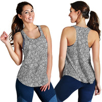 Women's Racerback Tank - Gray and White