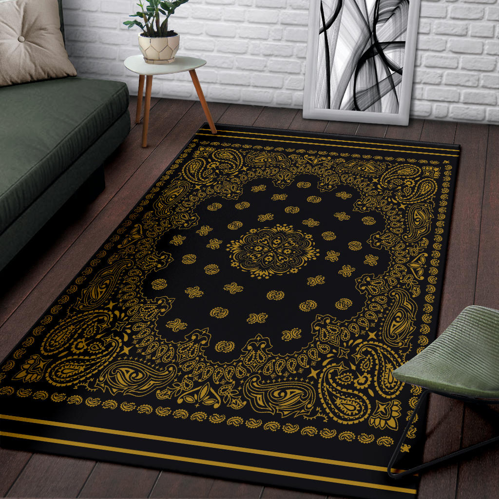 Area Rug 1 - Gold on Black