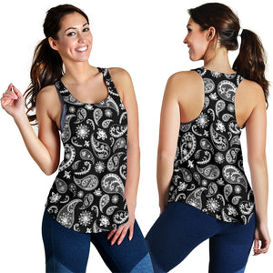 Womens RacerBack Tank - Black and White