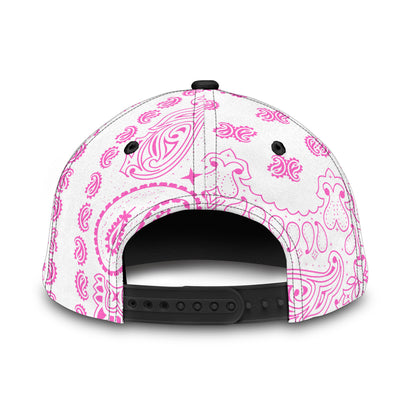 Classic Cap 2 - Pink on White All Over Design