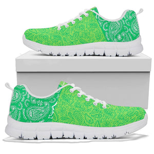 Low Top Sneaker - Two Tone Green on White