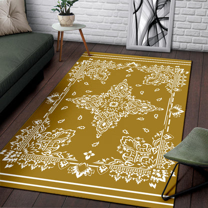 Area Rug Two - White on Gold