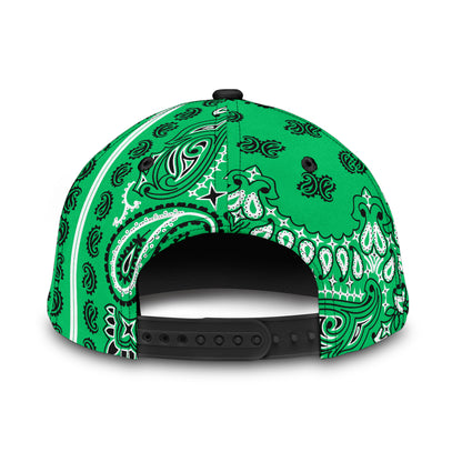Classic Cap 2 - Black on Green All Over Design
