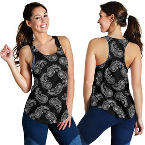 Women's Racerback Tank - Swirl Black