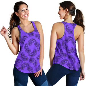 Women's Racerback Tank - Swirl Purple/Black