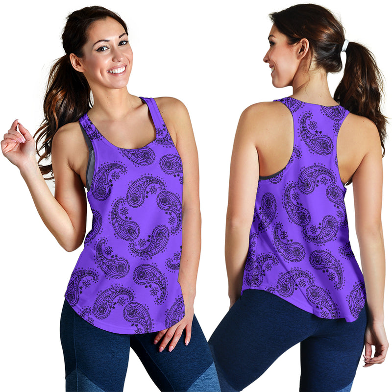 Women's Racerback Tank - Swirl Purple/Black